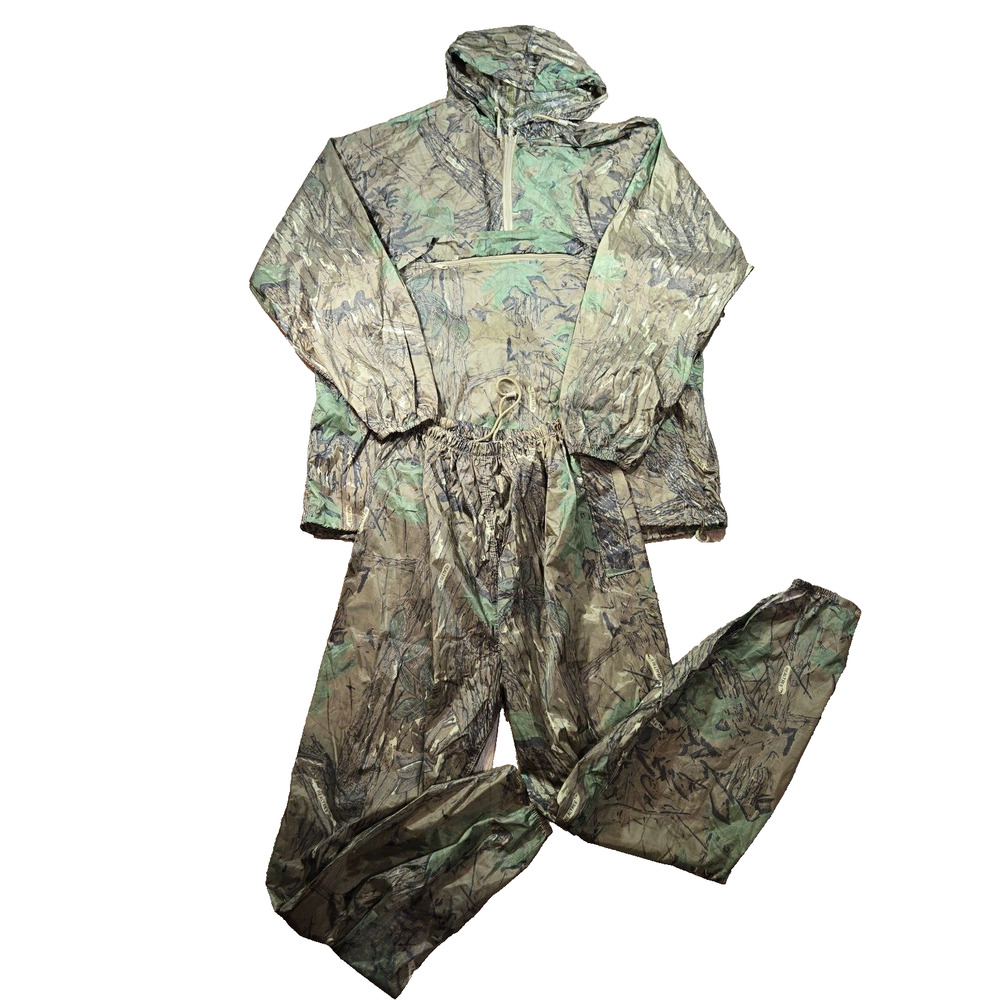 Rainfair Realtree Camo Rain Suit Mens XL Hooded Jacket Pants Waterproof Hunt